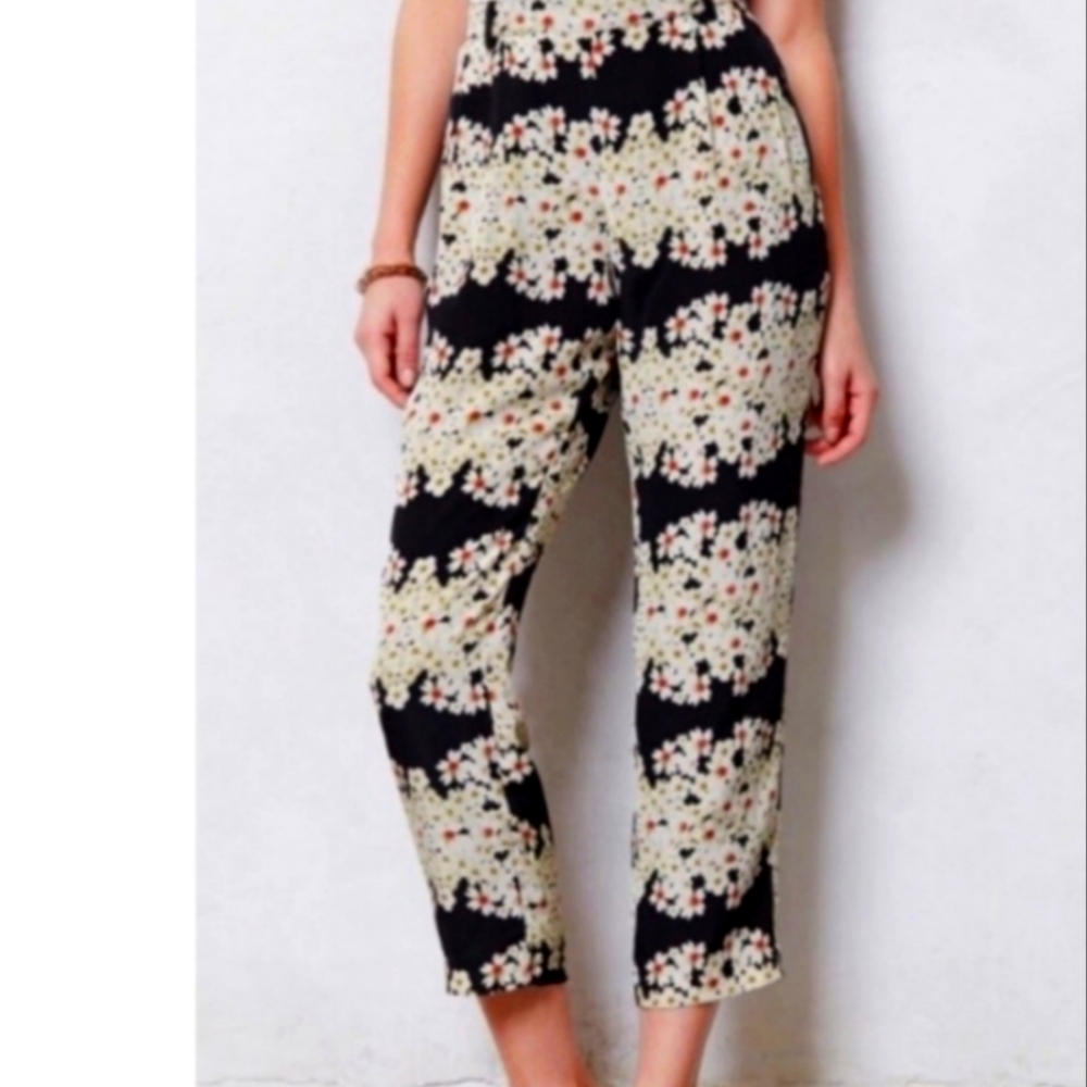 Anthropologie Harlyn Daisy Print Trouser